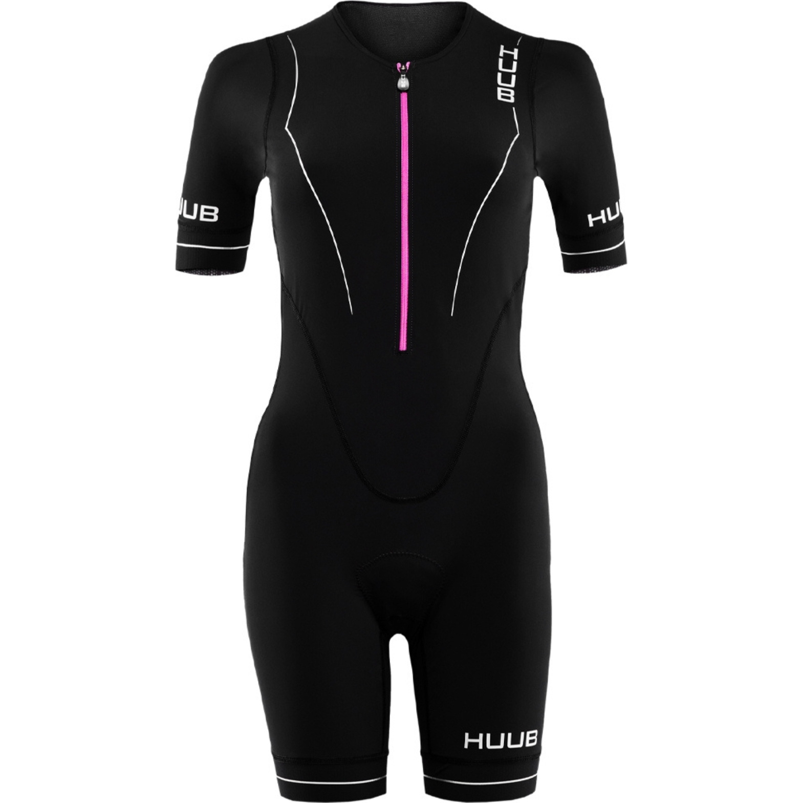 2025 Huub Femmes Aura Long Course Tri Suit AURLCS - Black / Purple